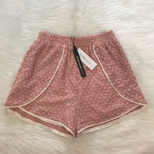 BCBGeneration Pink Combo Stitch Shorts S